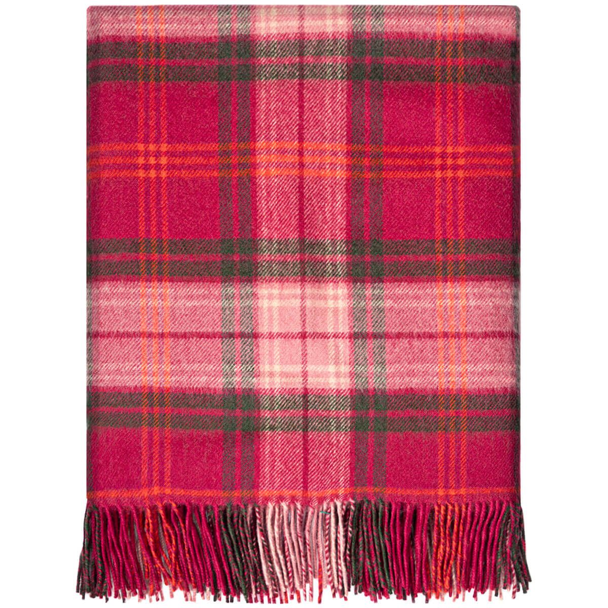 Lochcarron Hunting Rose Tartan Lambswool Blanket (image for) Lochcarron Hunting Rose Tartan Lambswool Blanket